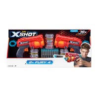 X-Shot, Excel Fury 4 2-pakning (3 bokser, 16 dartpiler) Bulk, 6 stk, uten innhold