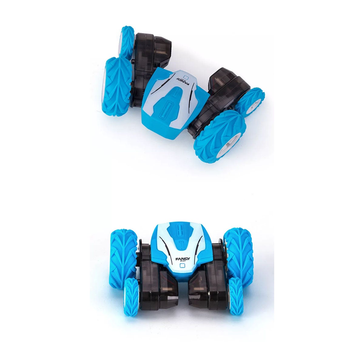 FUSION, Mini 4-kanals 2.4G RC Stuntbil 4 hjul, Blå/Hvit