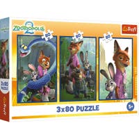 Trefl Puslespill Zootropolis 2, 3x80 deler