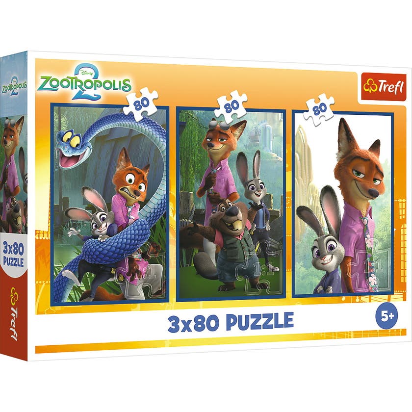 Trefl Puslespill Zootropolis 2, 3x80 deler