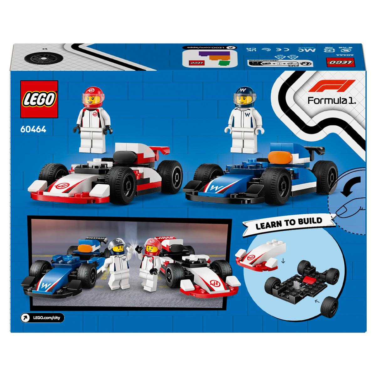 LEGO City Formel 1 60464, F1® Williams Racing & Haas F1® racerbiler