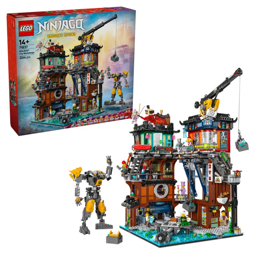 LEGO® NINJAGO® bys verksteder. Byggbart ninja-lekesett 71837