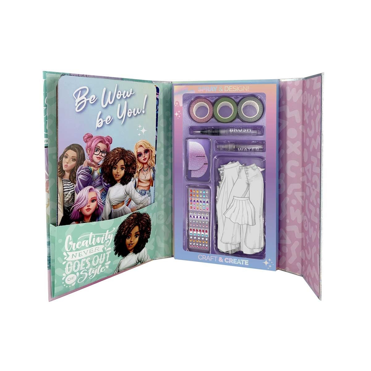 WOW GENERATION Splash And Create – Set Créatif Mode Pour Filles – Vêtements Qui Changent De Couleur Avec De L’eau Et Pierres Décoratives
