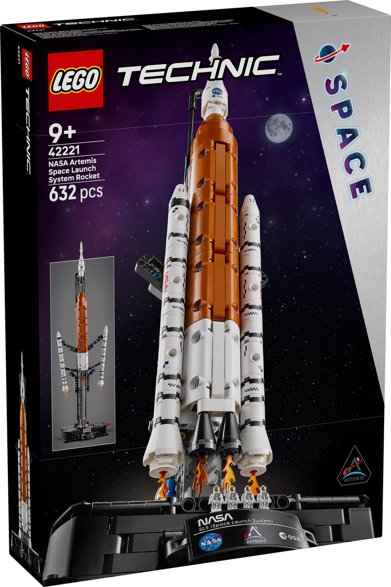 LEGO® Technic NASA Artemis SLS-rakett. Modellsett av rakett med boostere