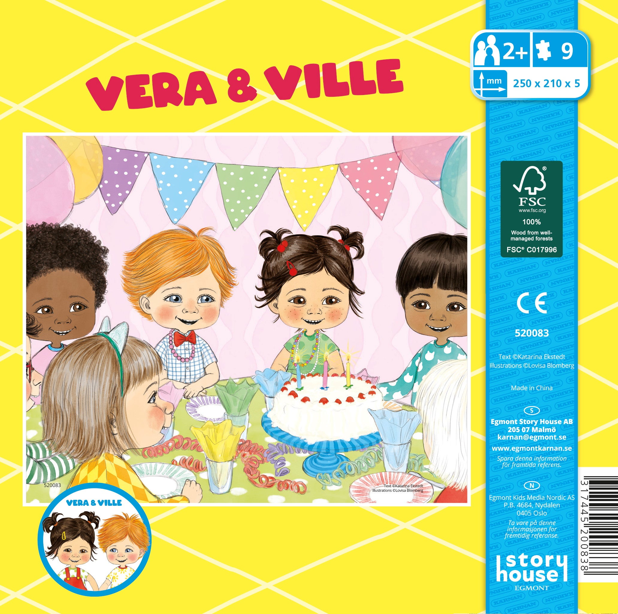 Treepuslespill Vera og Ville 9 biter