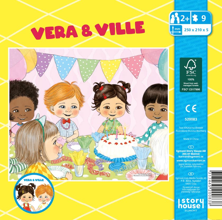 Treepuslespill Vera og Ville 9 biter