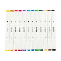 Illustrasjonsmarker, Standardfarger, Spiss 1+8 mm, 12 stk./