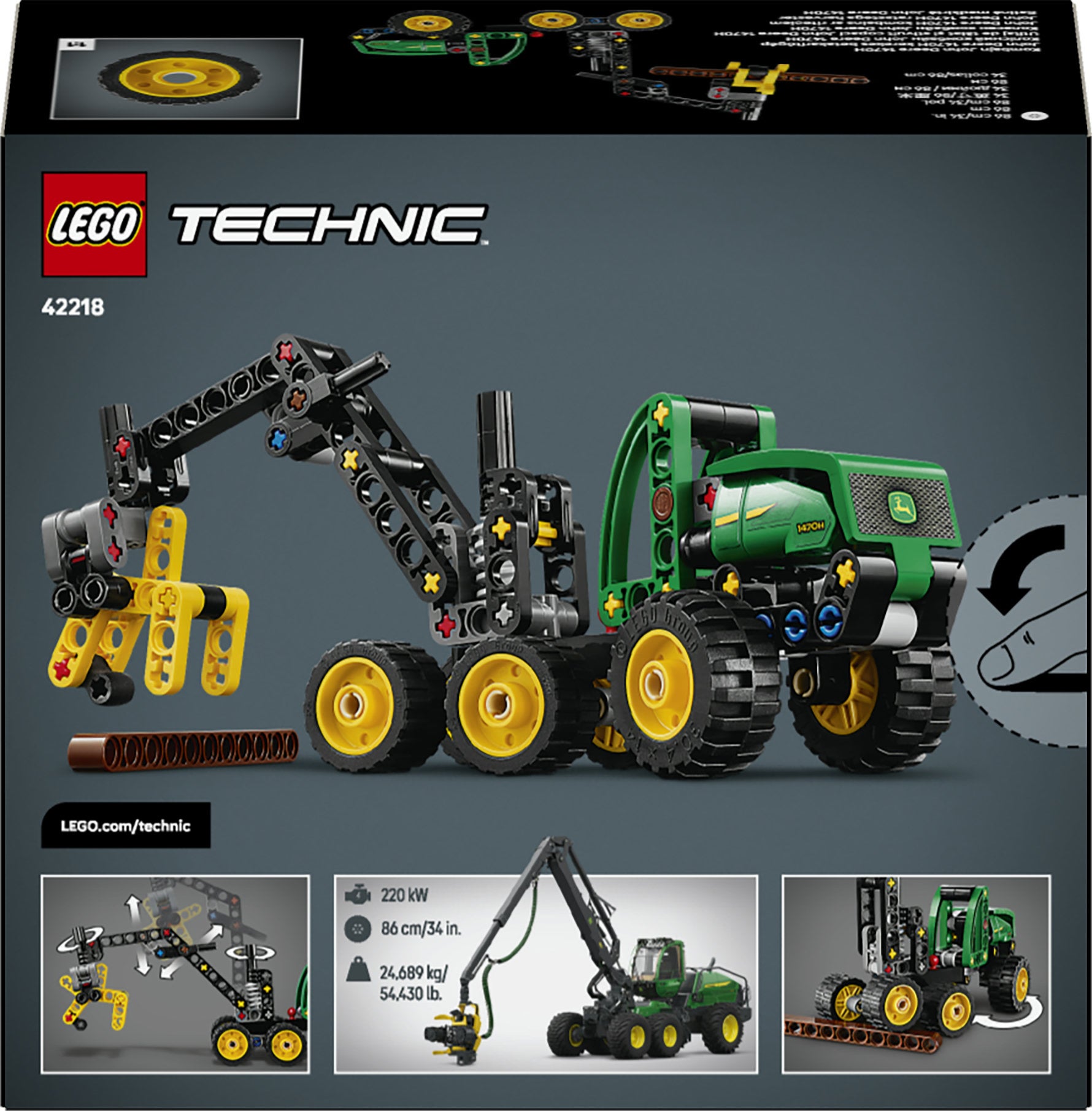 LEGO® Technic John Deere 1470H hjuldrevet hogstmaskin 42218
