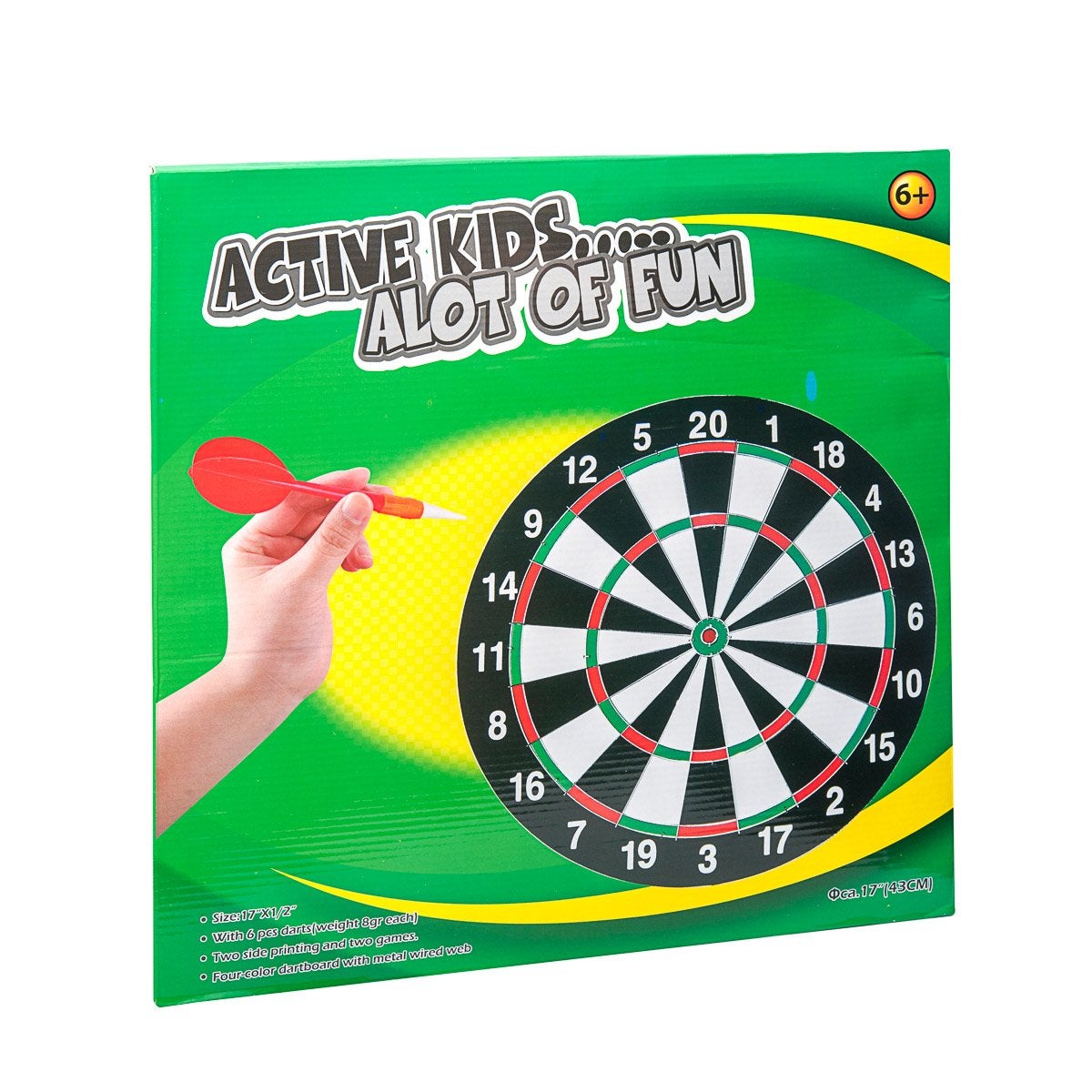 Kids Sport, dartskive 43 cm med piler