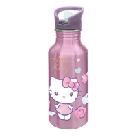 HELLO KITTY Aluminiumsflaske med Sugerør 545 ml