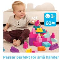 Mega Block Big Building Bag (60 klosser) - Pink