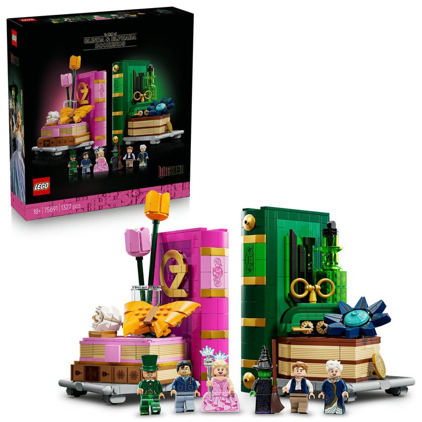 LEGO Wicked 75691, Glinda & Elphaba – bokstøtter