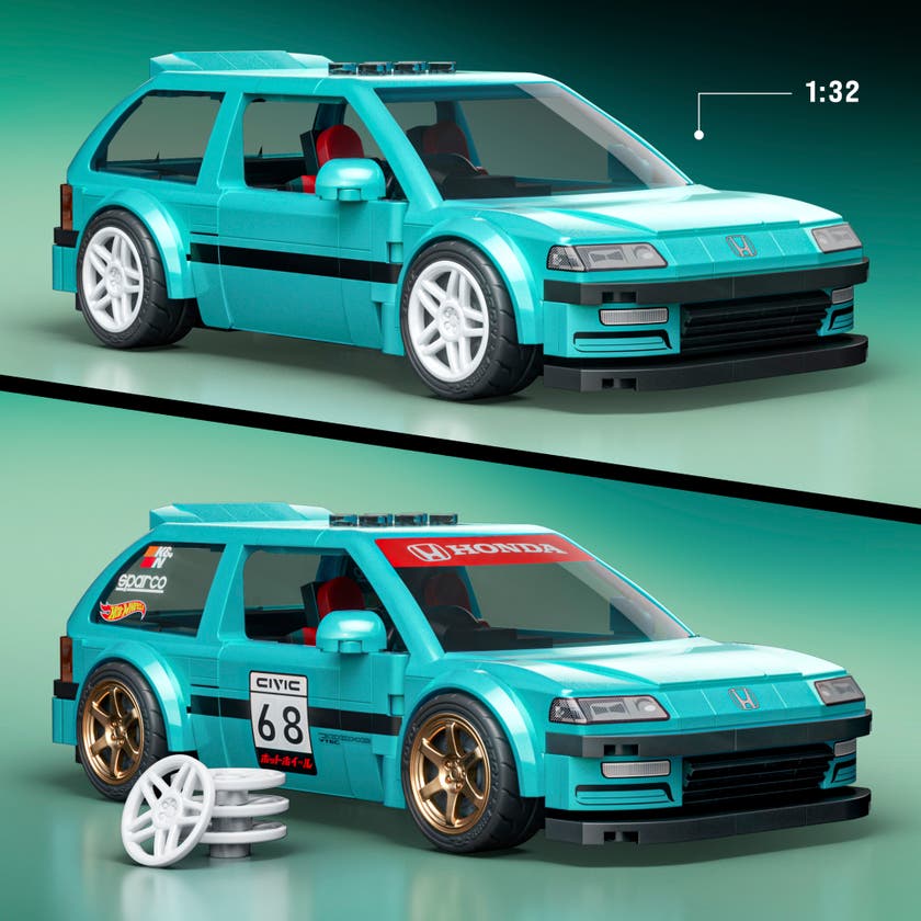 Mattel Brick Shop Speed Series Honda Custom '90 Civic EF