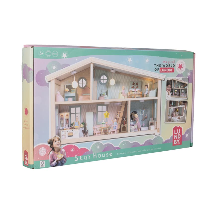 LUNDBY Star House Dukkehus i tre