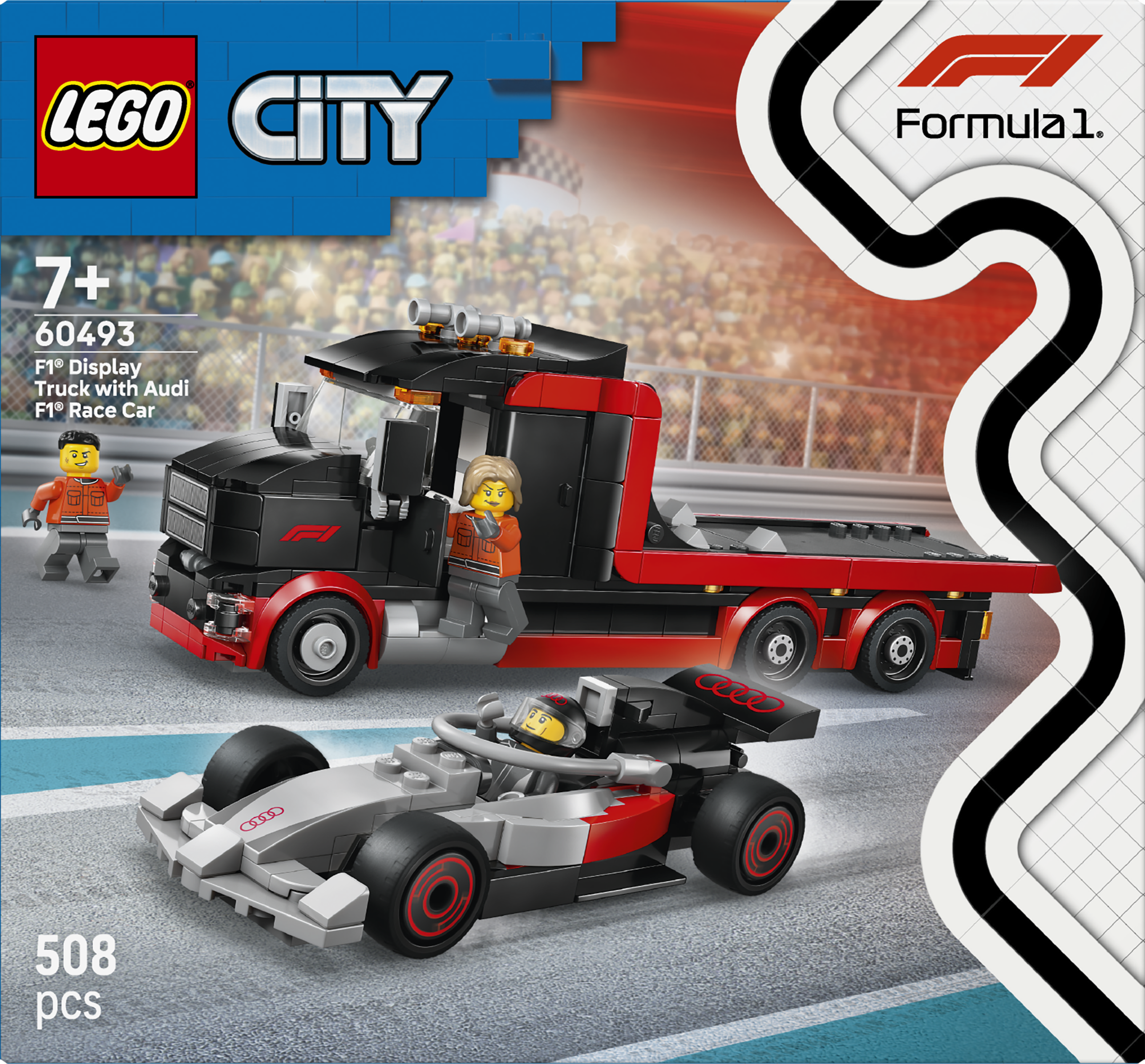 LEGO® City F1®-trailer med Audi F1®-racerbil leke 60493