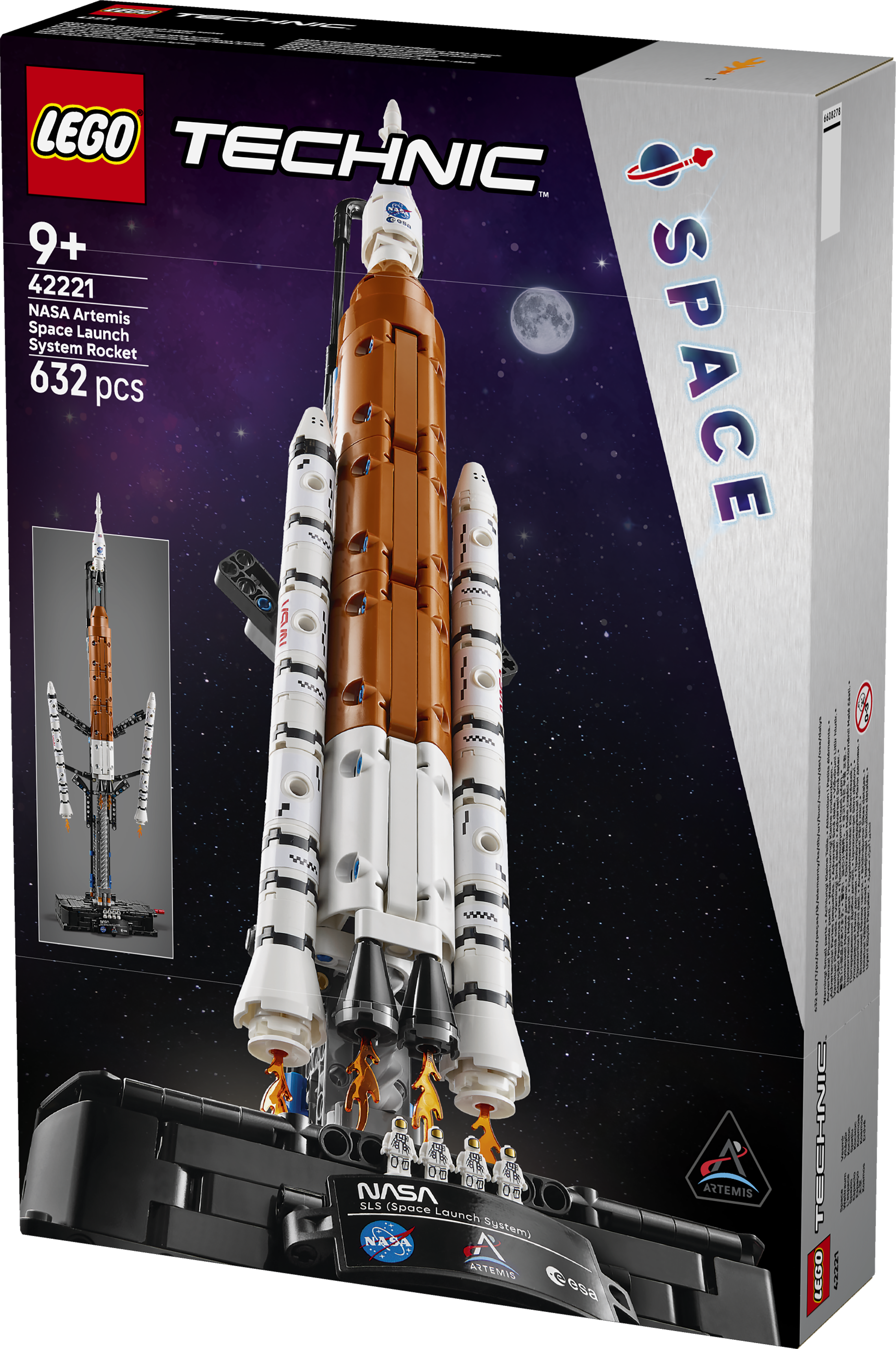  LEGO® Technic NASA Artemis SLS-rakett. Modellsett av rakett med boostere