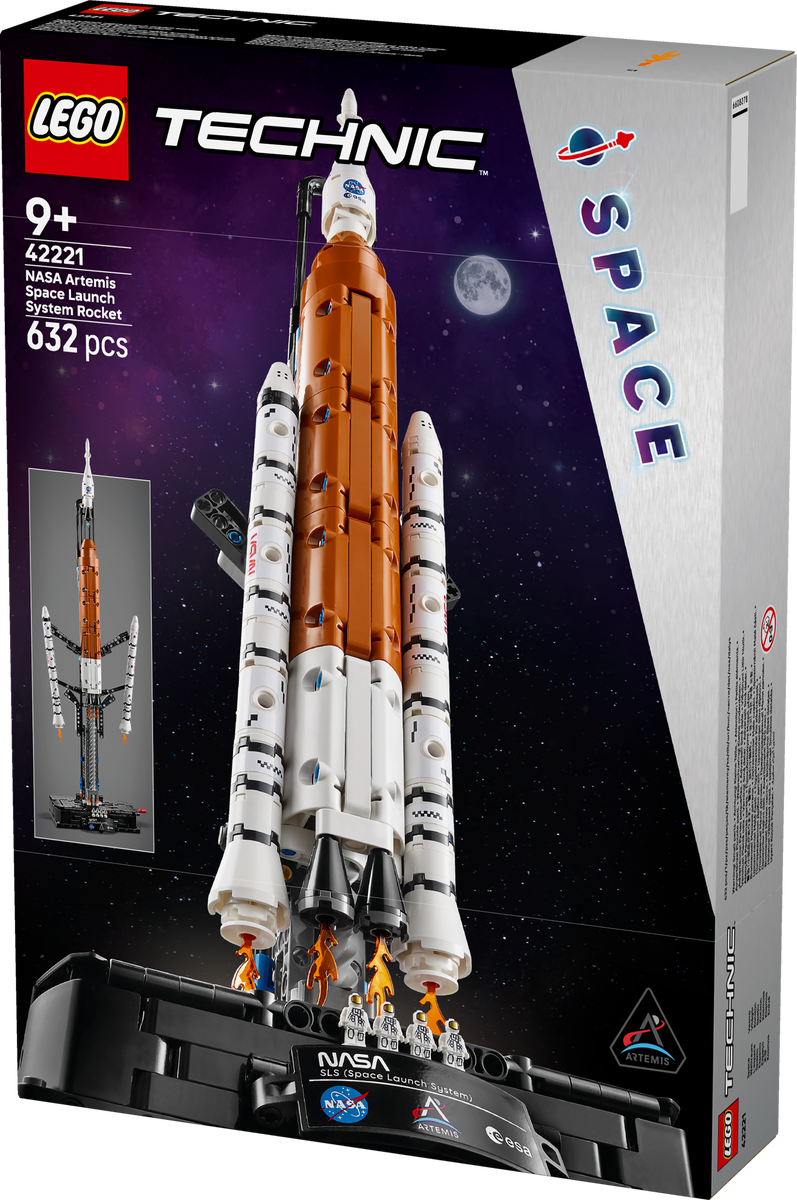 LEGO® Technic NASA Artemis SLS-rakett. Modellsett av rakett med boostere