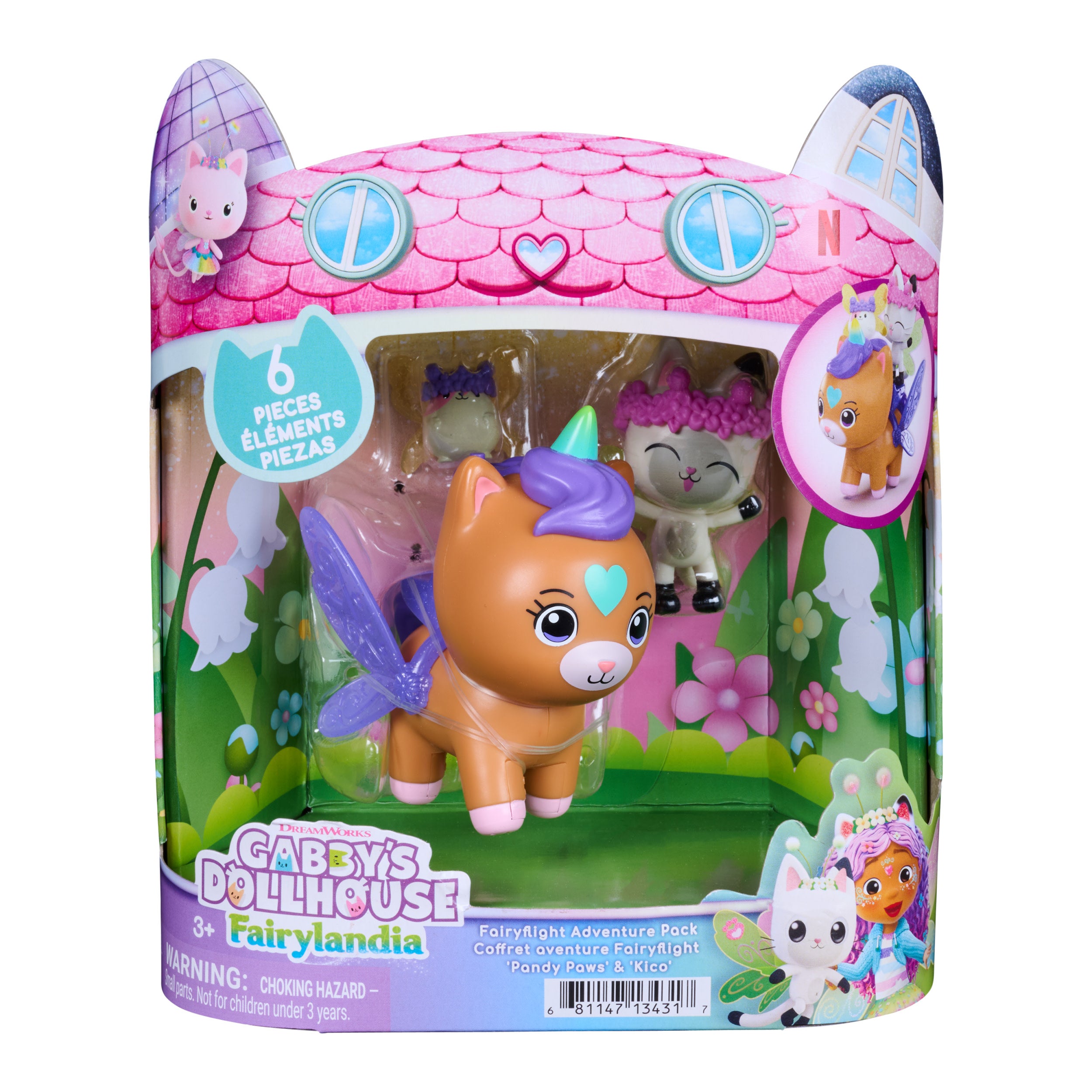 Gabby's Dollhouse Fairylandia Pandy Paws & Kico Figursett