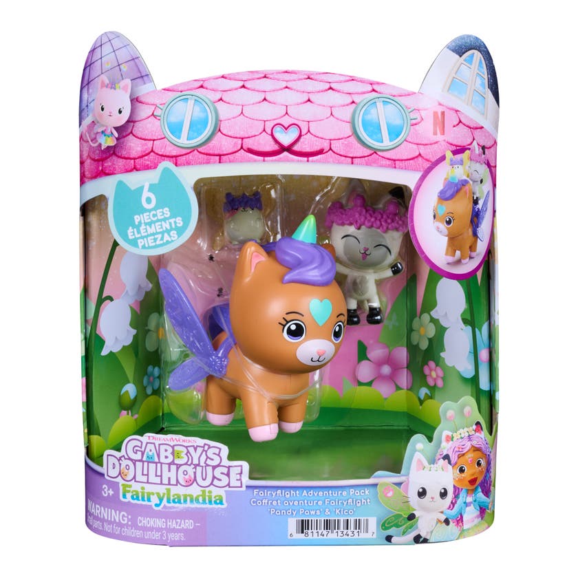 Gabby's Dollhouse Fairylandia Pandy Paws & Kico Figursett