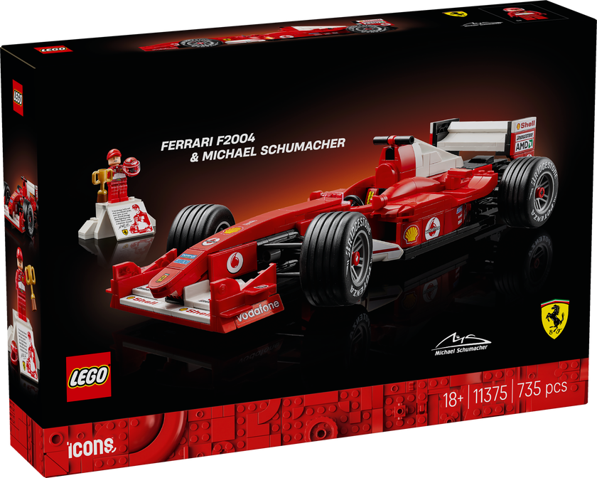 LEGO® Icons Ferrari F2004 og Michael Schumacher, bil 11375