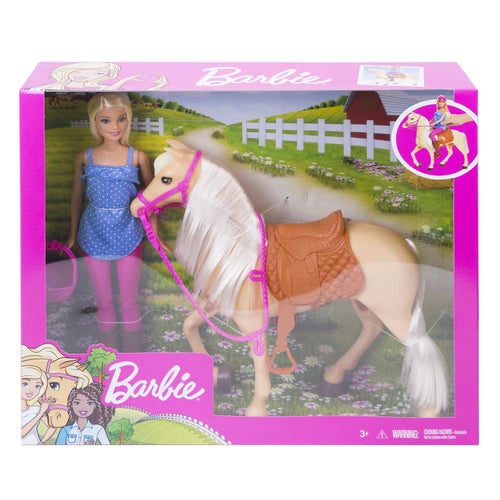 Barbie dukke och hest