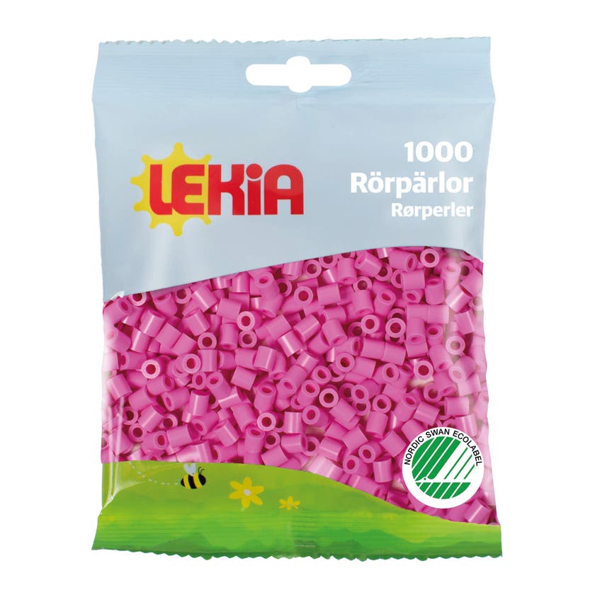 Rørperler 1000 stk Fuchsia
