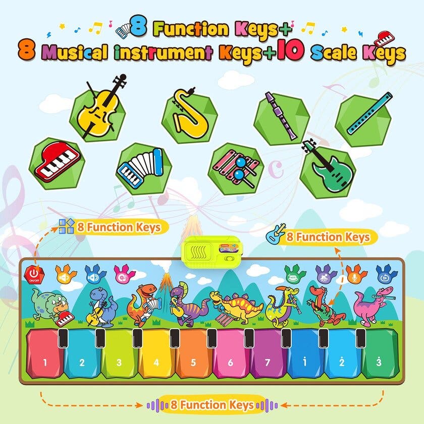 Pianomatte Dinosaurier