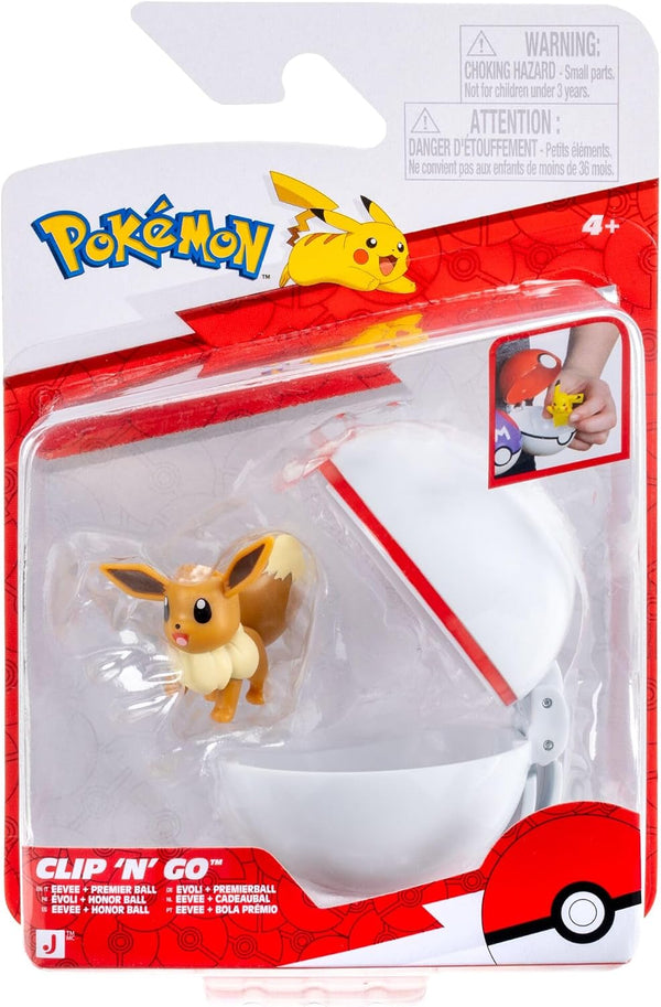 Pokémon Clip n Go Eevee med Premier-ball