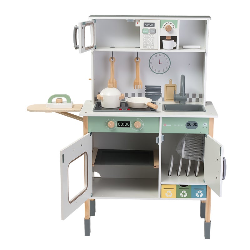 NAP - Kjøkken i tre, hvit og grønt