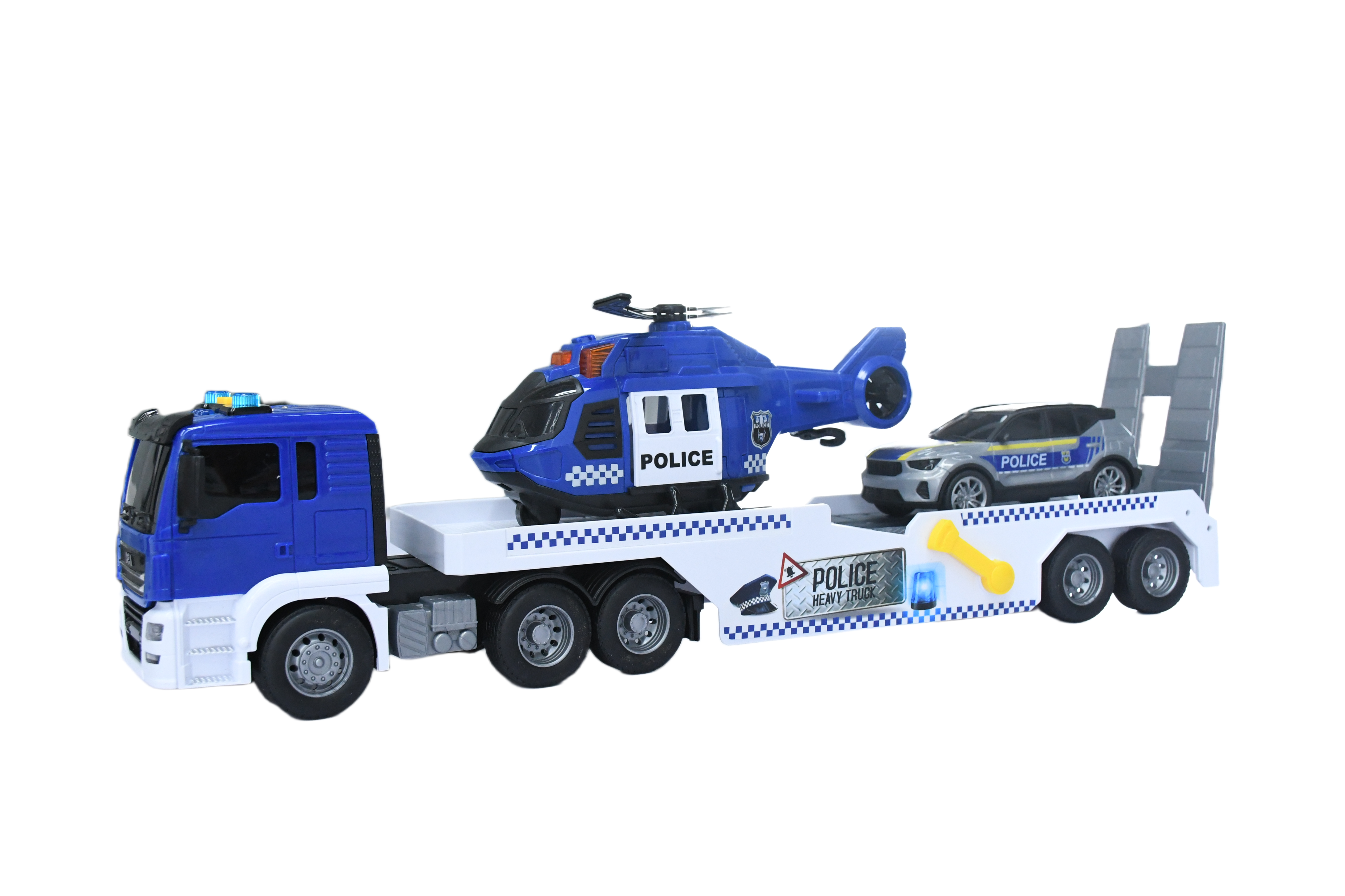 Rapid Speed Langtrailer med politibil og helikopter