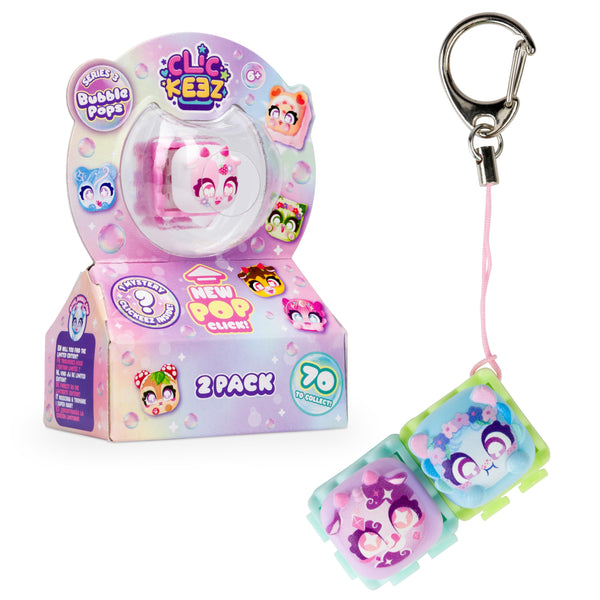 Clickeez Klikkbar Fidget-Nøkkelring 2 Figurer