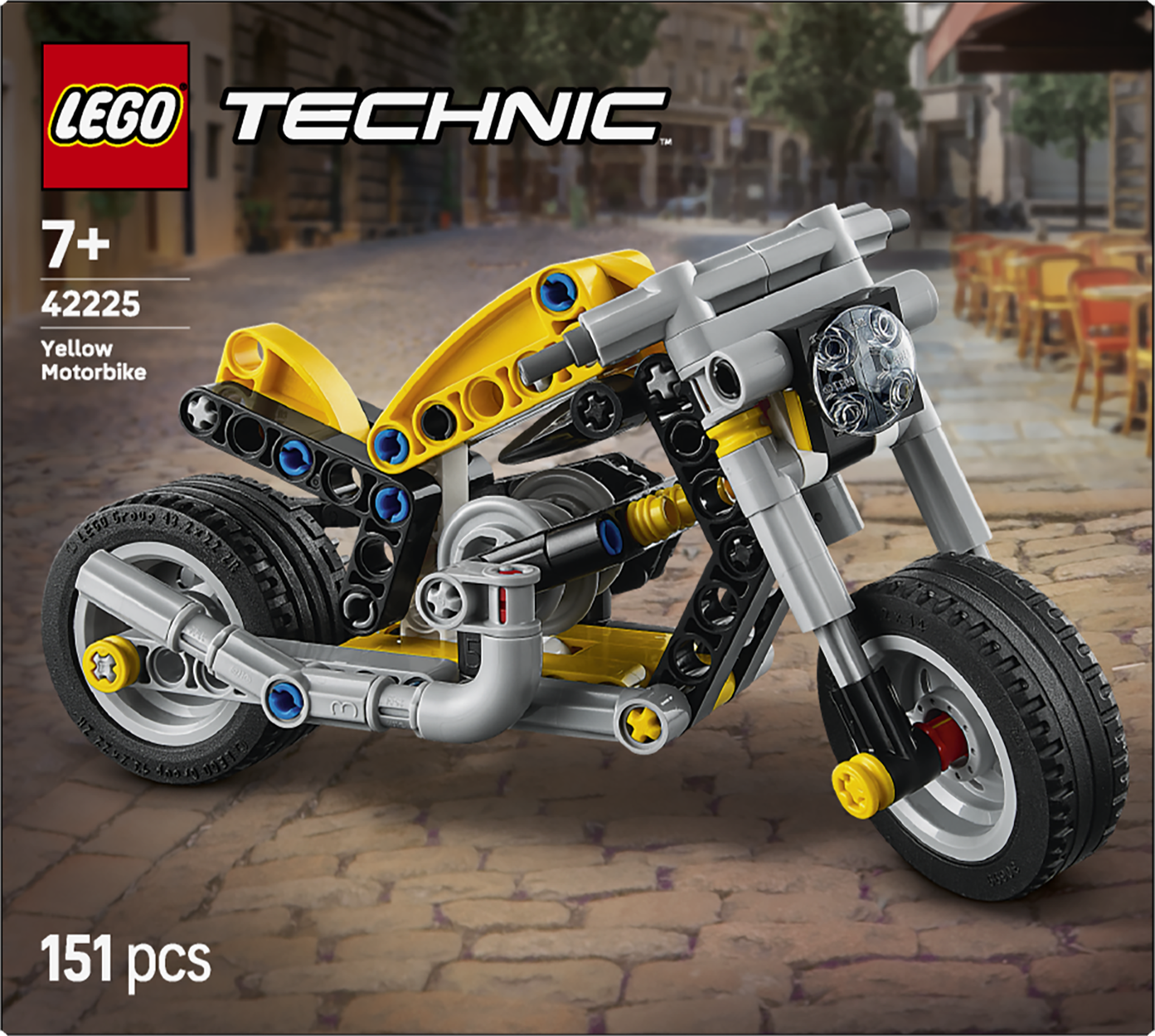 LEGO® Technic Gul motorsykkel, lekebyggesett 42225
