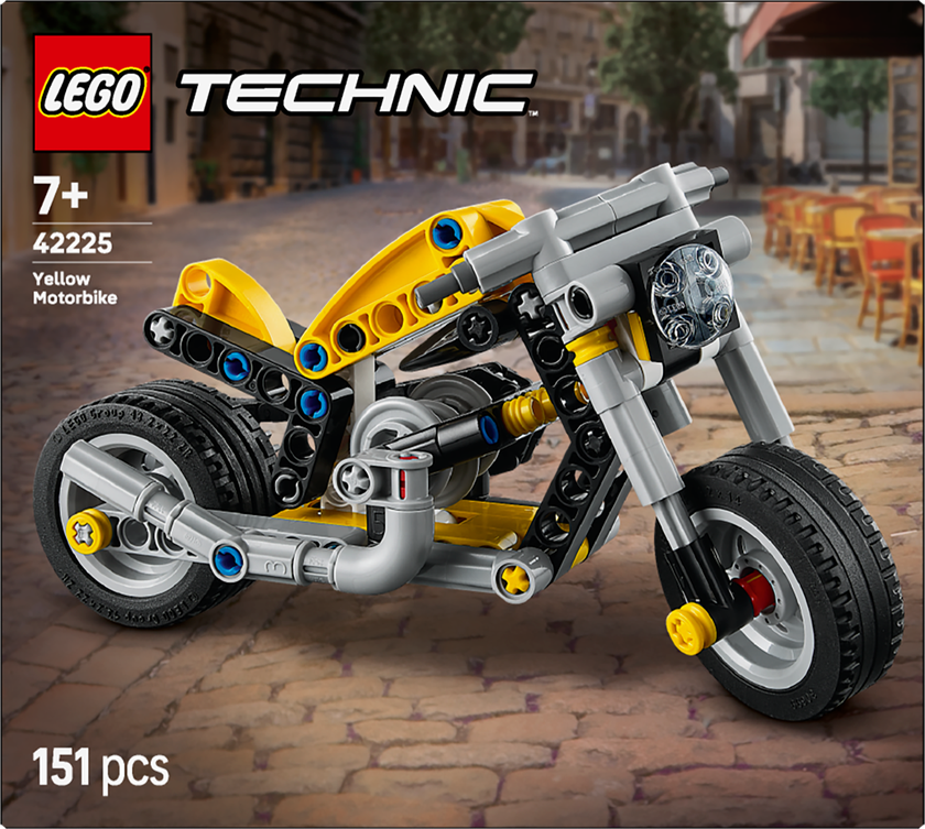LEGO® Technic Gul motorsykkel, lekebyggesett 42225