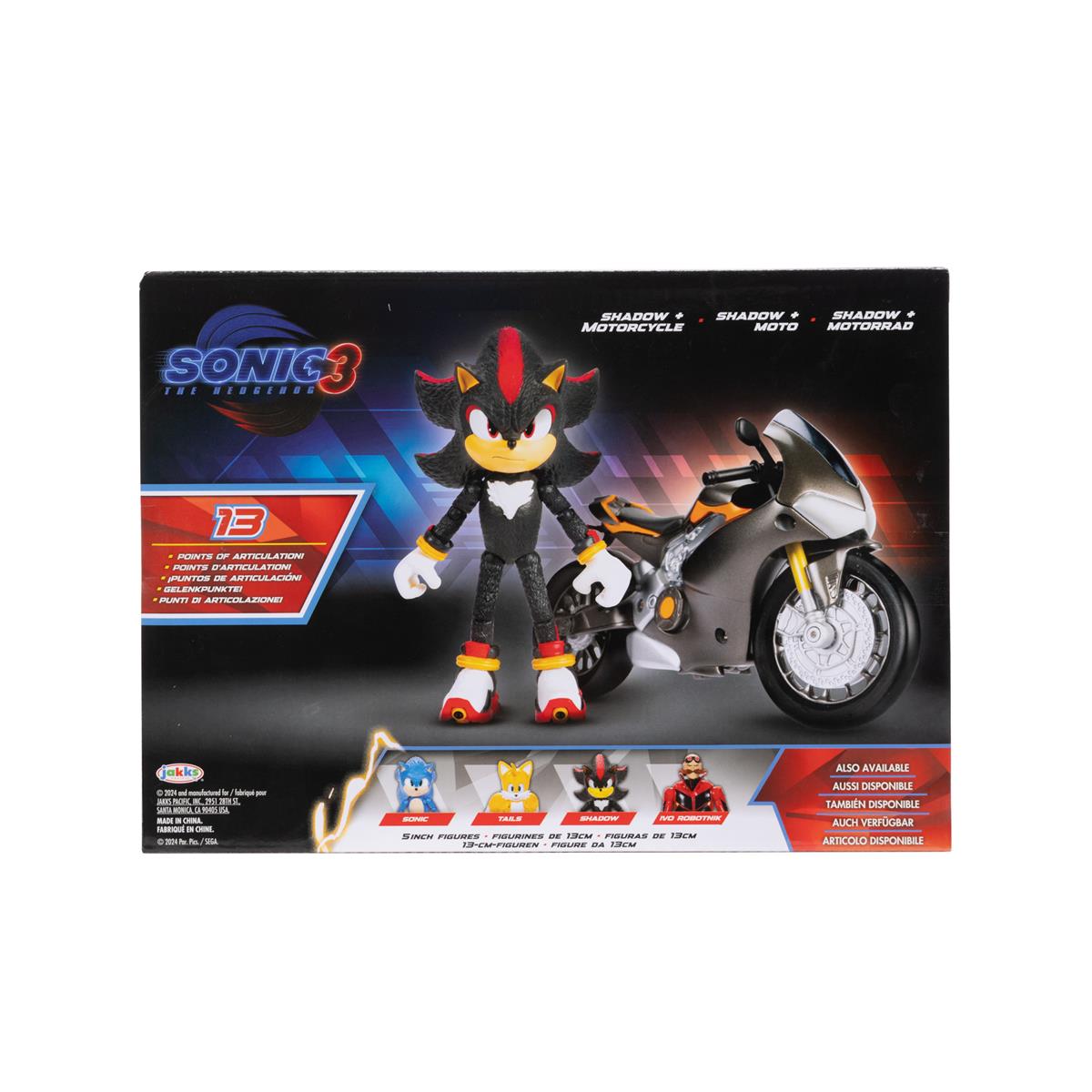 Sonic the Hedgehog 3: Shadow med Motorsykkel (13 cm)
