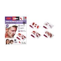 Halloween, Tatoveringssett Blod 4 Ulike