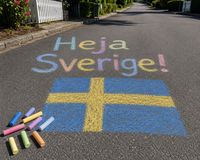 Gatekritt 18 stk – fargerike kritt fra 3 år