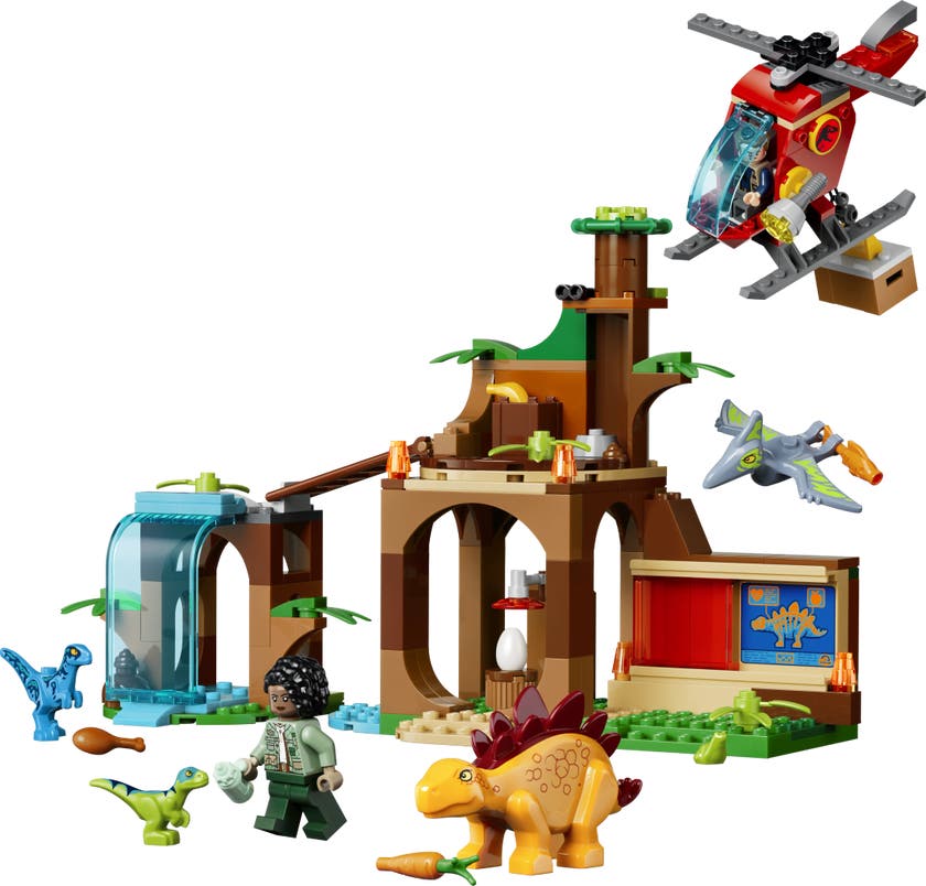 LEGO® Redning med Velociraptor, Stegosaurus og Pteranodon 77981