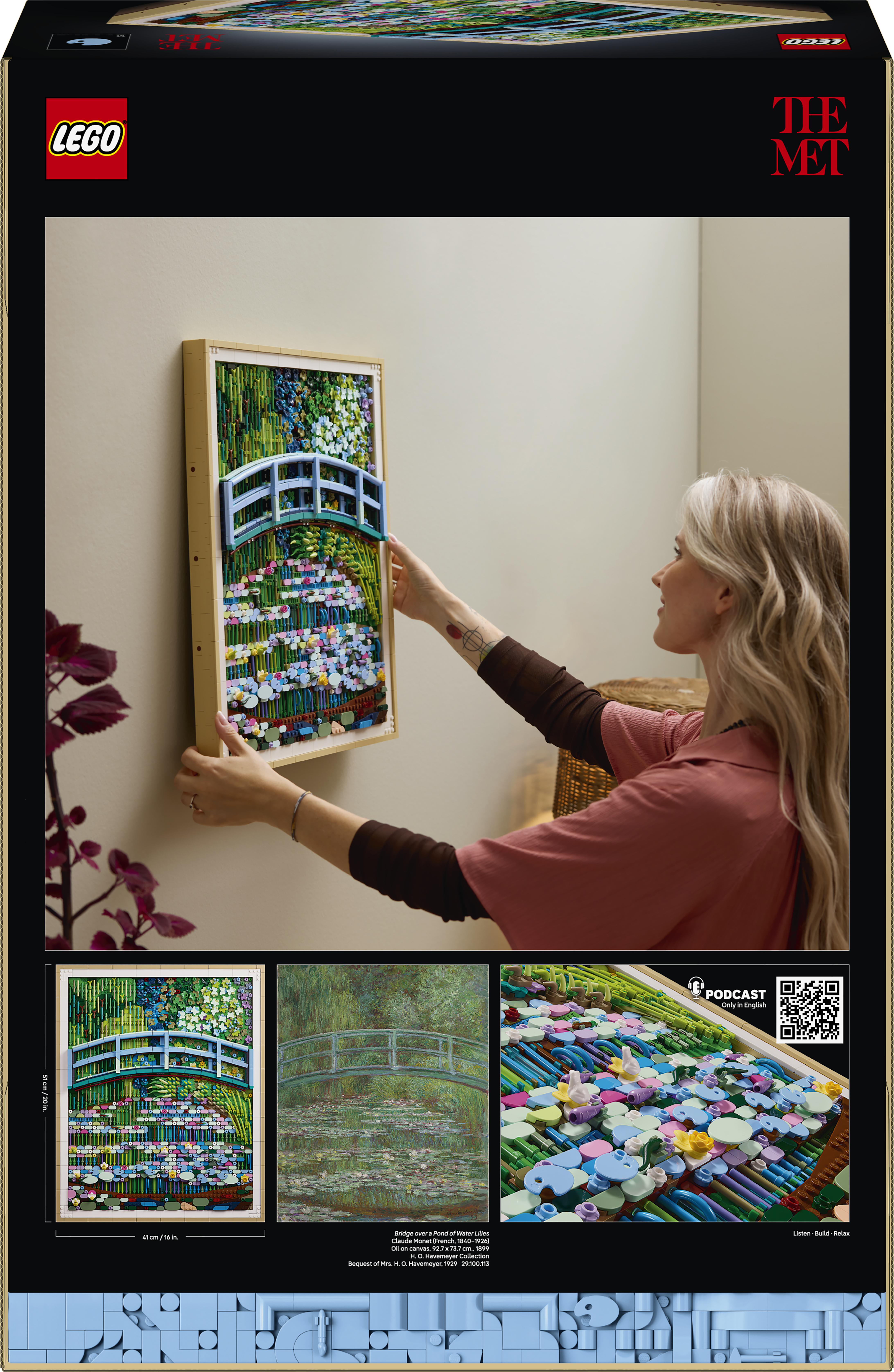 LEGO® Art Claude Monet – Den japanske broen over vannliljedammen. Impresjonistisk veggkunst 31220