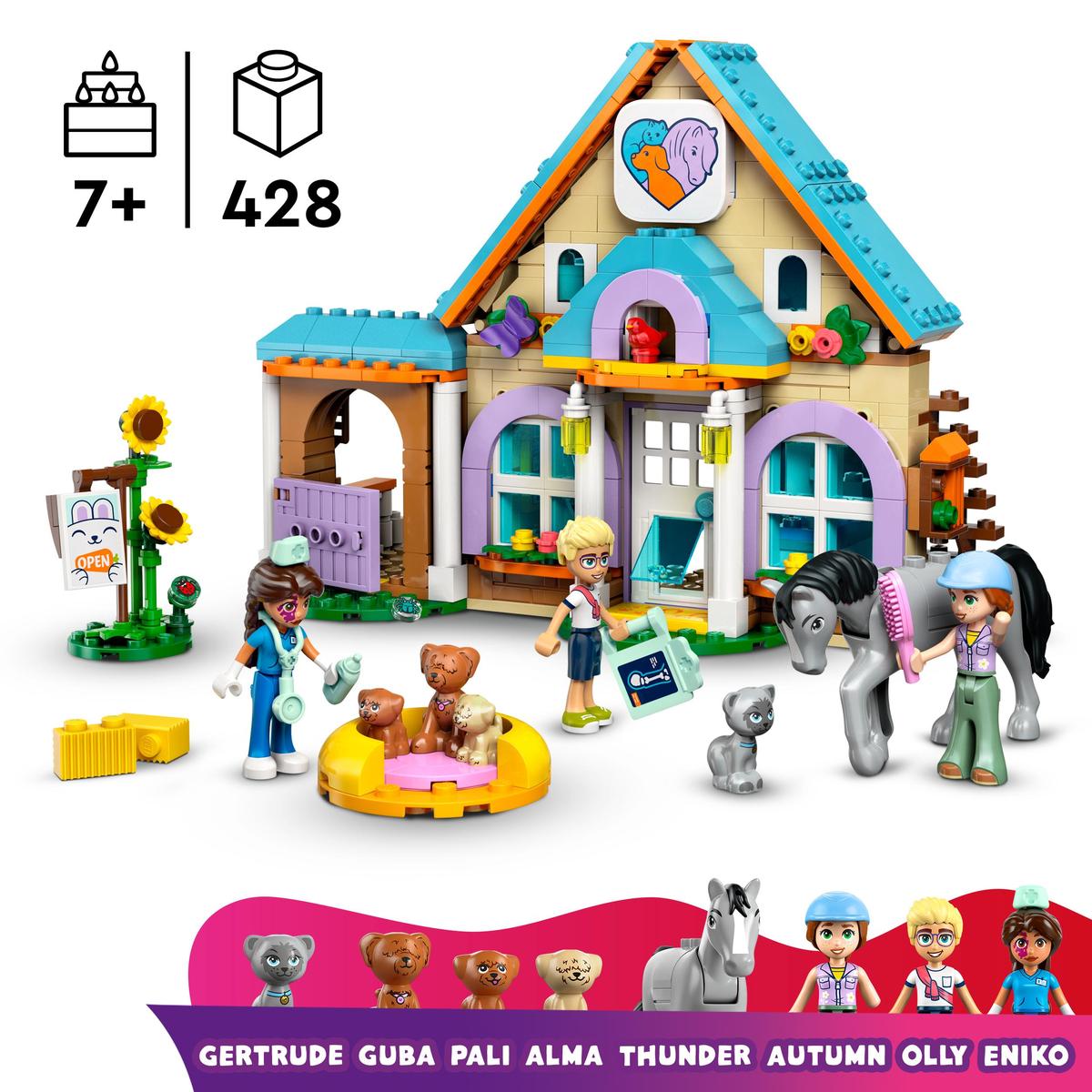 LEGO Friends 42651, Veterinærklinikk for hester og kjæledyr