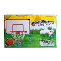 Barnesport, basketballkurv med plate og ball