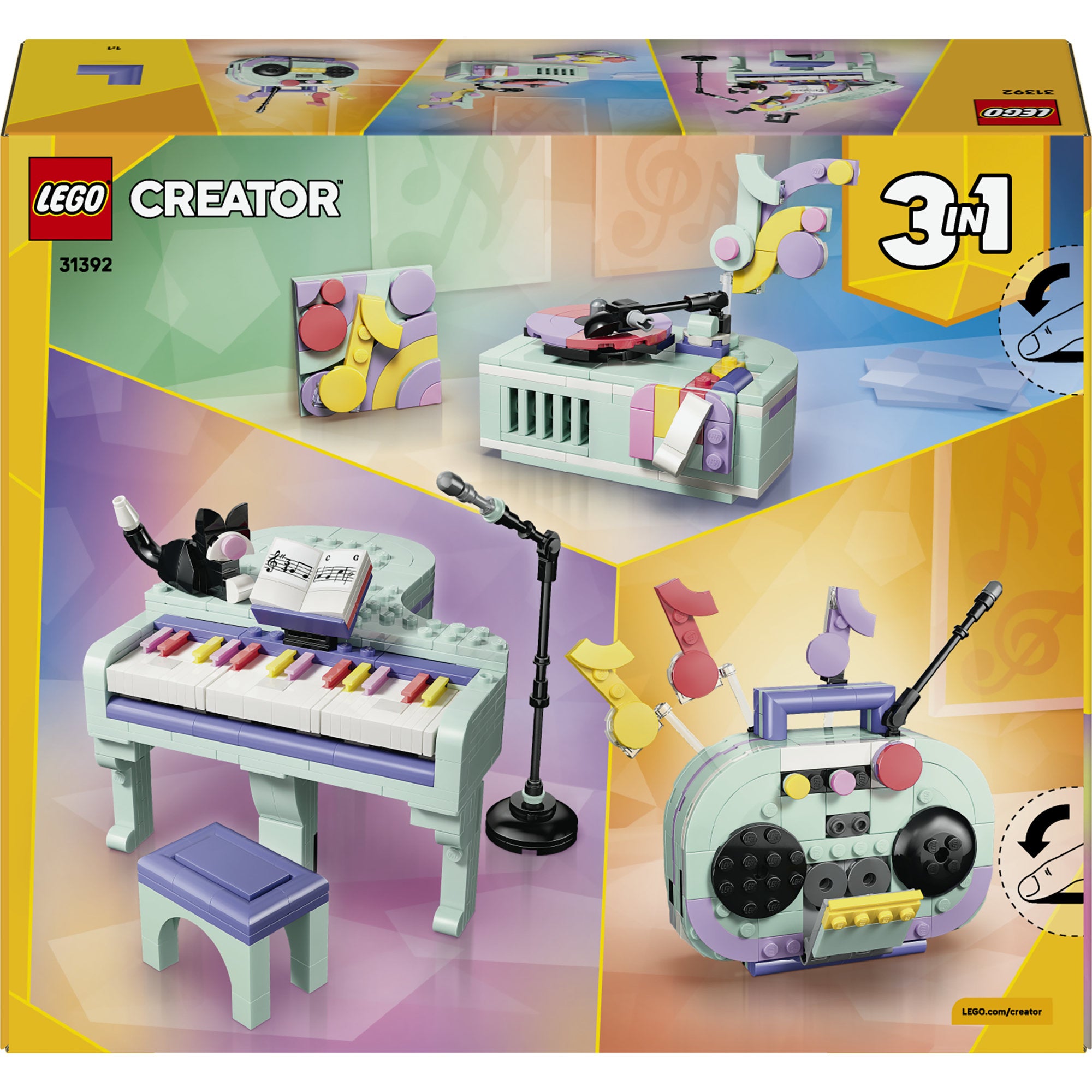 LEGO® Creator 3-i-1 Dekorativt flygel med katt 31392