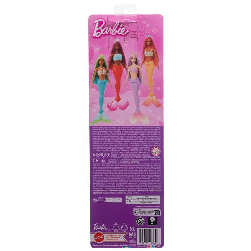 Barbie Mermaid - Blått/Grønt Hår