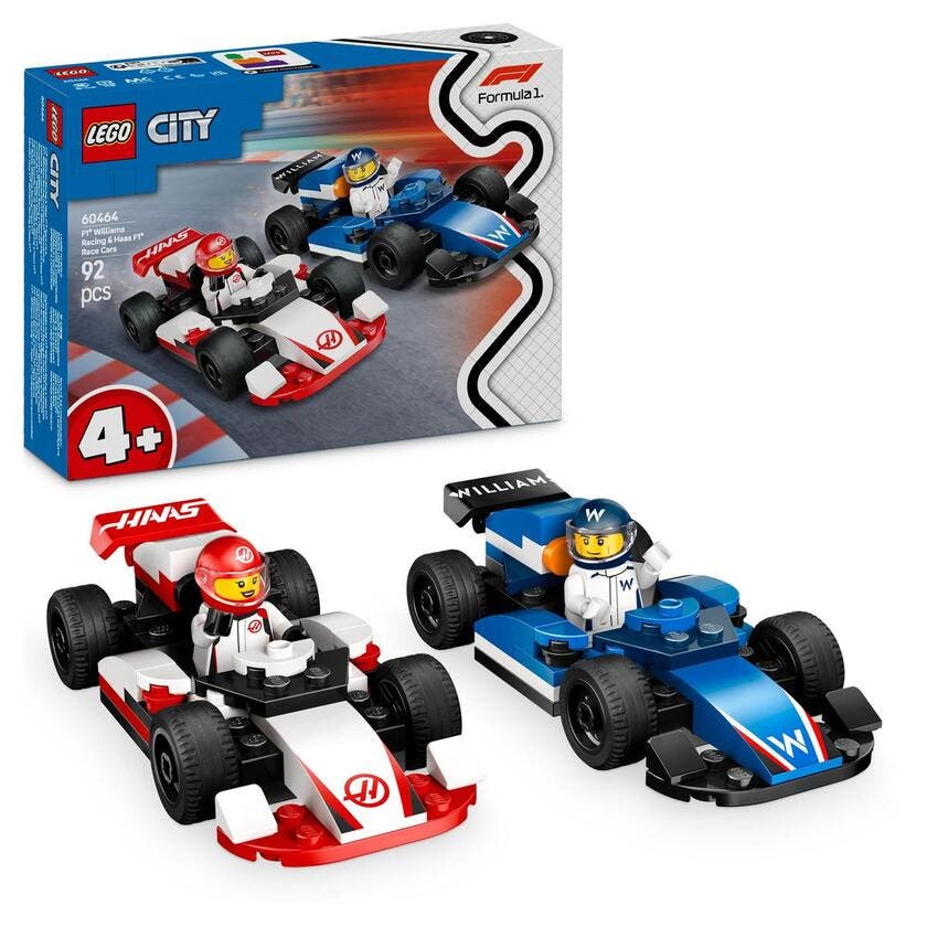 LEGO City Formel 1 60464, F1® Williams Racing & Haas F1® racerbiler