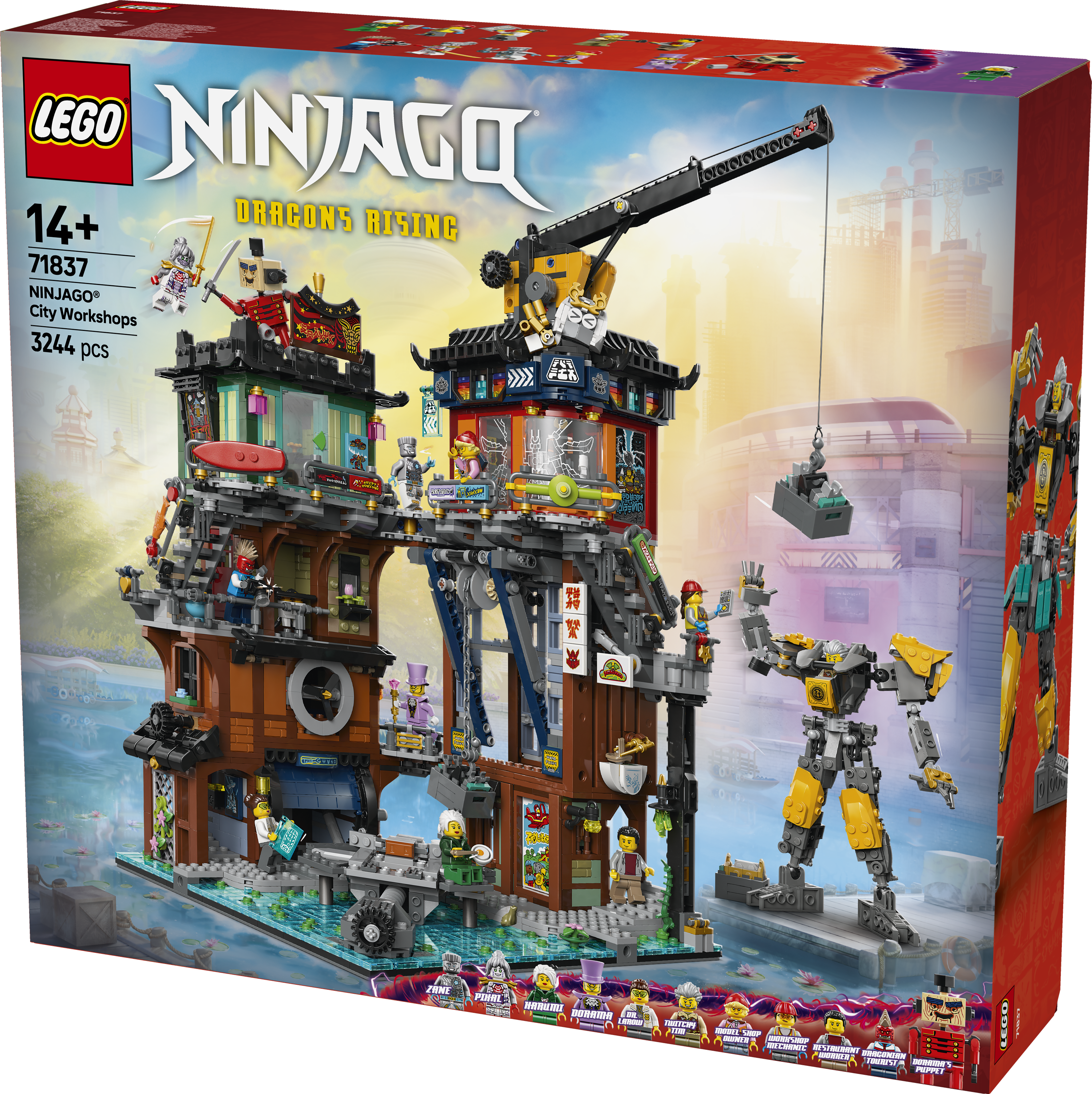 LEGO® NINJAGO® bys verksteder. Byggbart ninja-lekesett 71837