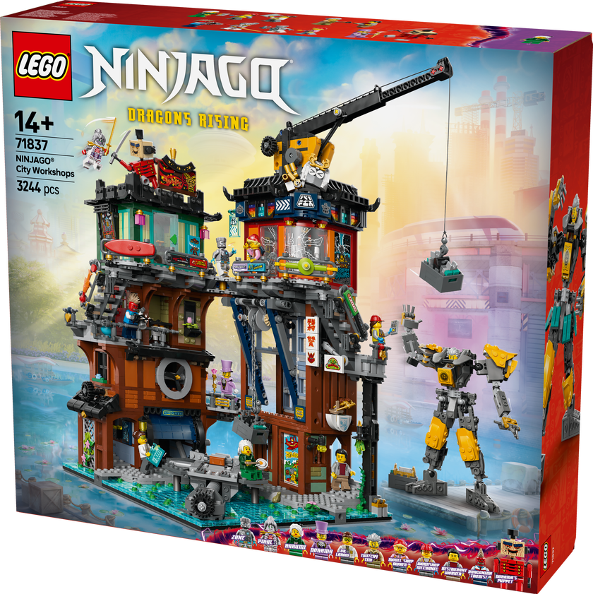 LEGO® NINJAGO® bys verksteder. Byggbart ninja-lekesett 71837