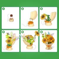 MAX Build more Premium Bricks LED Bouquets Gul
