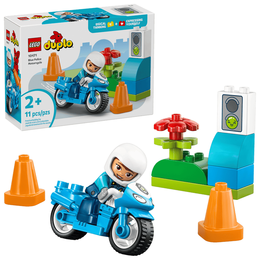 Blå politimotorsykkel