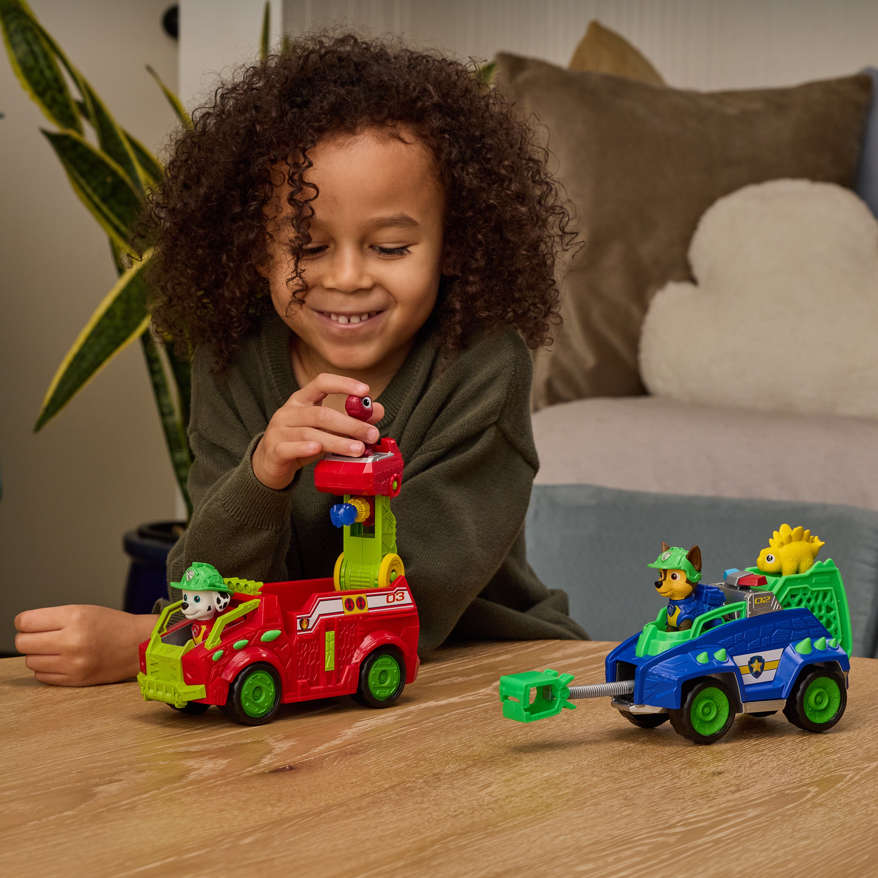 Paw Patrol Movie 3 Dinosaur-kjøretøy 2-pack