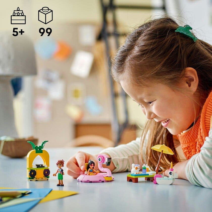 LEGO Friends 42658, Bassengparty med enhjørning og flamingo
