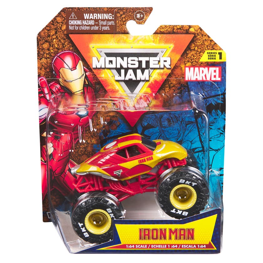Monster Jam 1:64 Marvel Enkelpakke - Iron Man